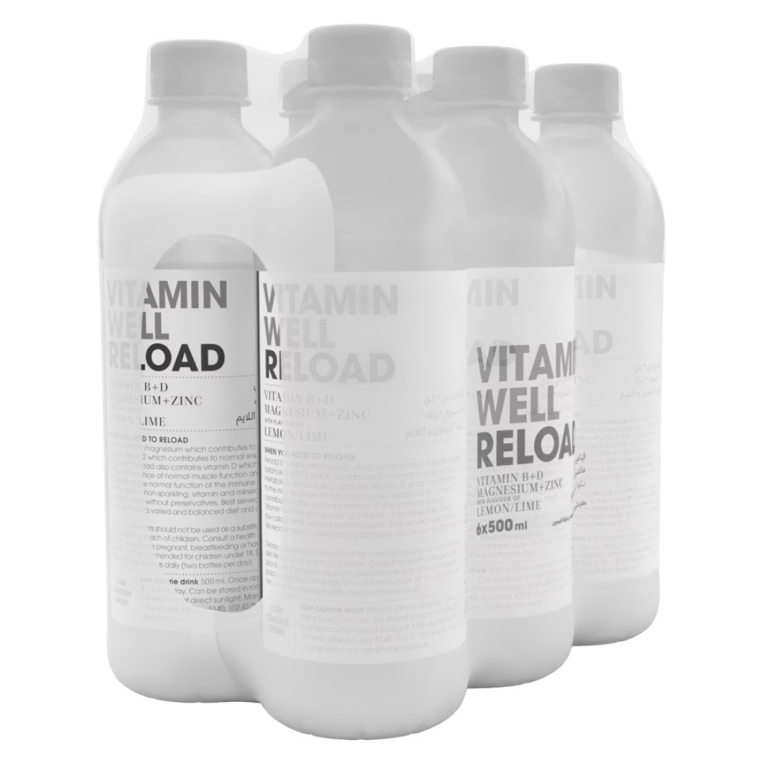 Vitamin Well Reload Lemon and Lime Drink 500ml Pack of 6