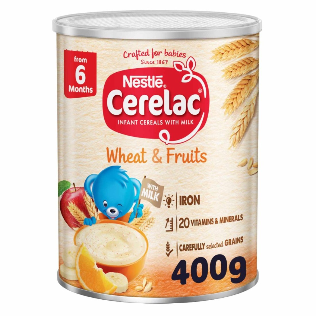 Nestle Cerelac Infant Cereal, Wheat and Fruits, from 6 Months, 400g