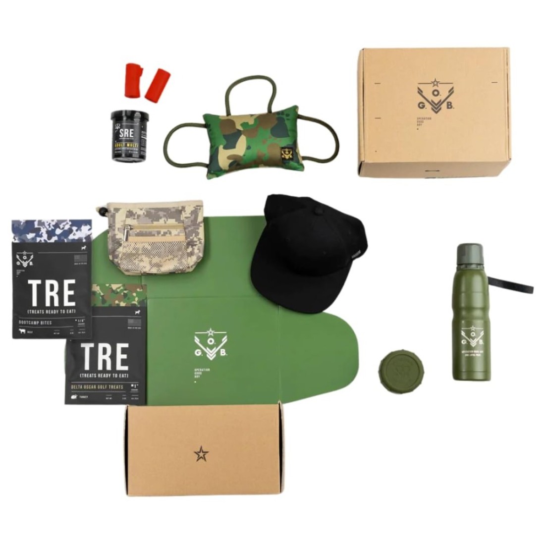 OGB Boot Camp Gift Box by Operation Good Boy Toys Treats Gear and Supplements for Your Loyal Packmate Perfect for Holiday and Gifting Season