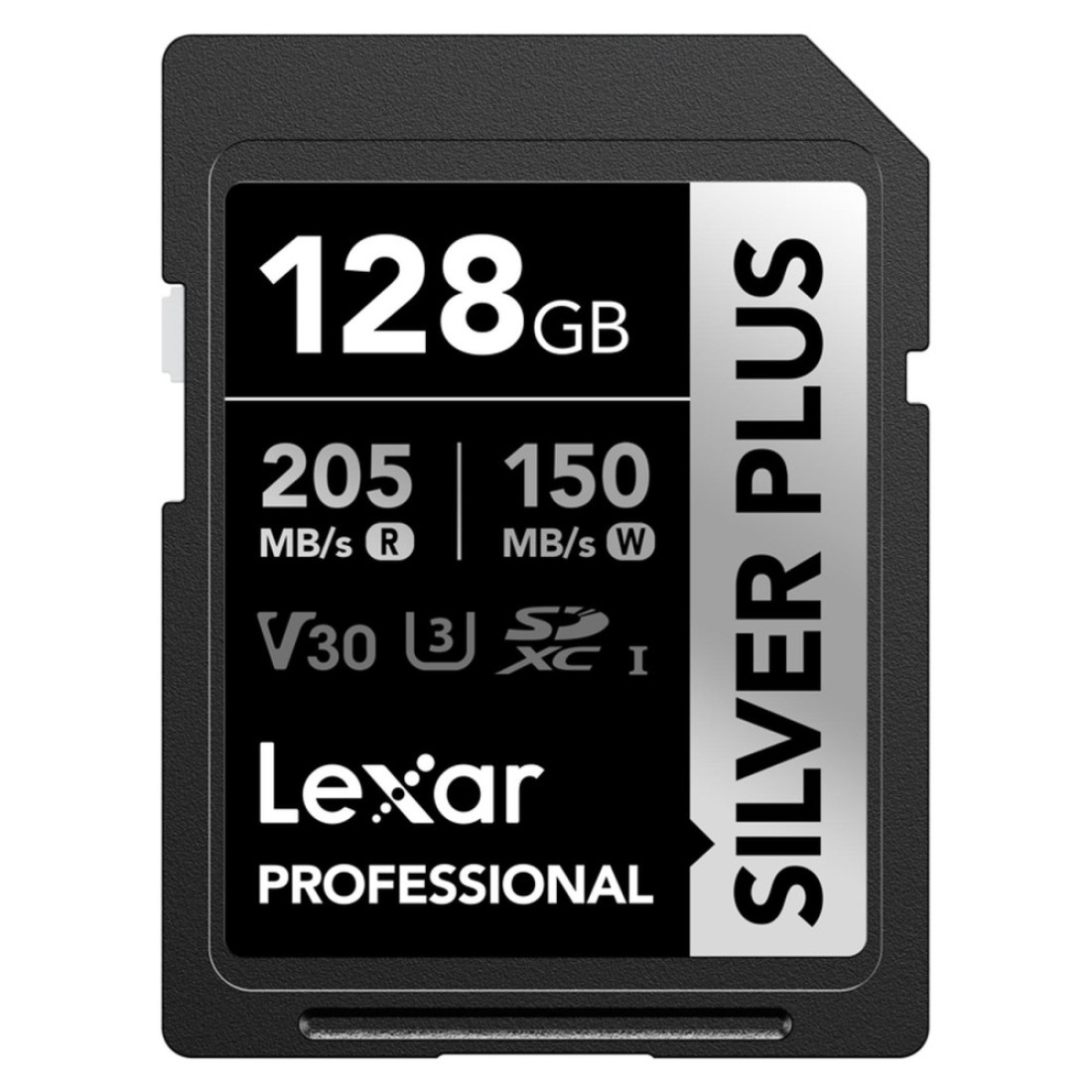 ليكسار بروفيشنال سيلفر بلس SDXC UHS-I بطاقة الذاكرة LSDSIPL128G-BNNNG - رمادي 128 غيغا