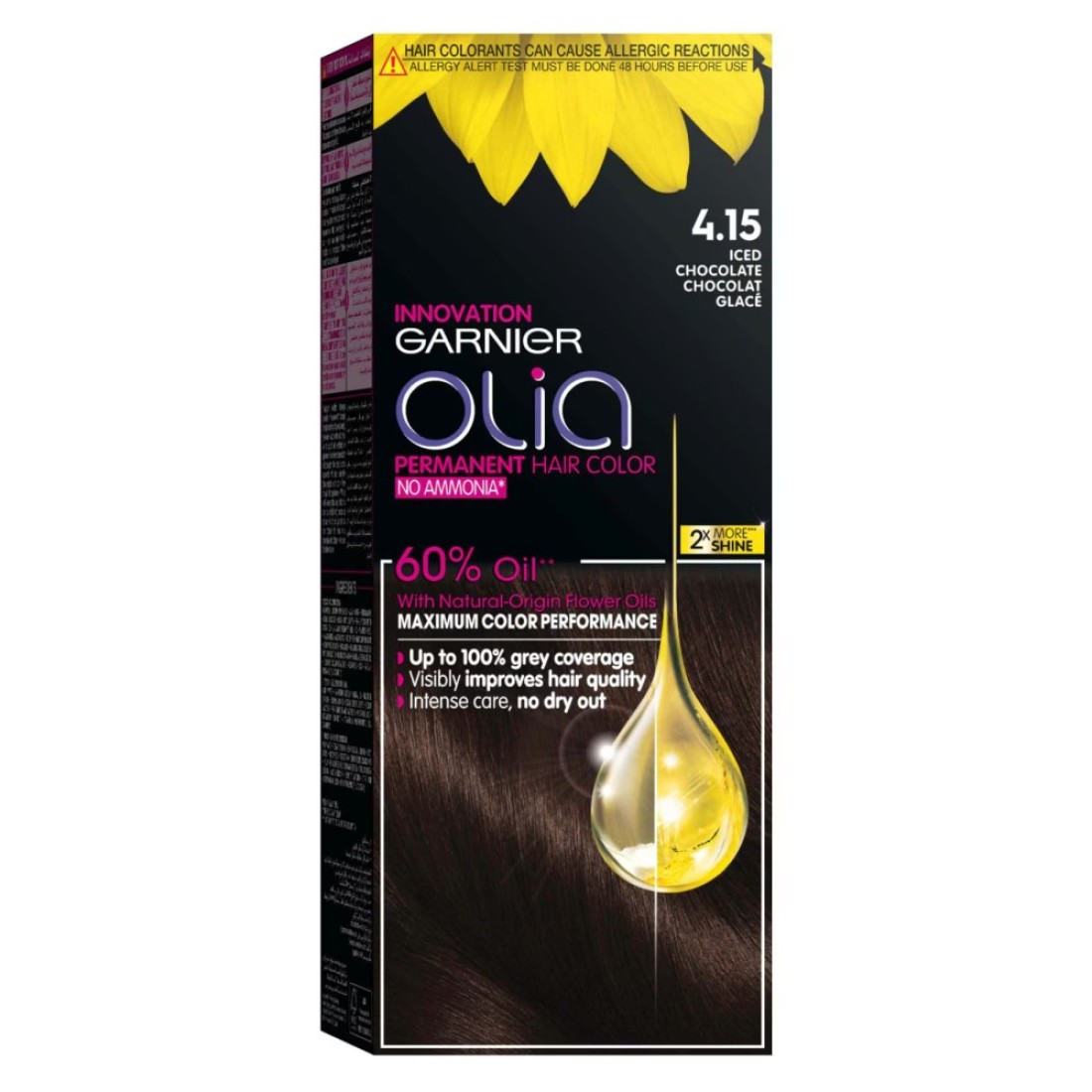 Garnier Olia Ammonia-Free Permanent Hair Colour 4.15 Iced Chocolate