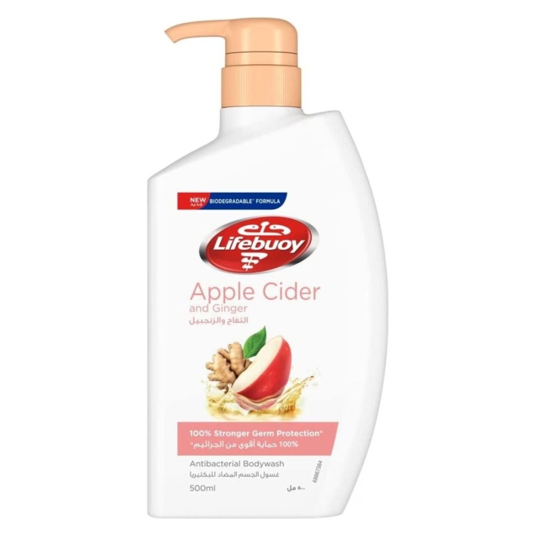 Lifebuoy Apple Cider And Ginger Antibacterial Bodywash Clear 500ml