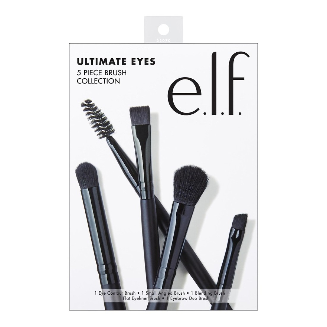 elf Ultimate Eyes 5Piece Brush Collection Makeup Brushes For Eyeshadow Eyeliner Eyebrows Made With Synthetic Bristles Vegan CrueltyFree