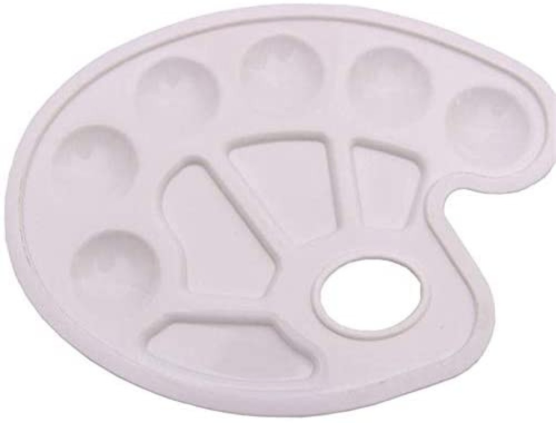 Generic Foot Design Plastic Palette Art Paint Plastic Drawing Tray Color Palette For Oil Watercolour White Painting Pallet