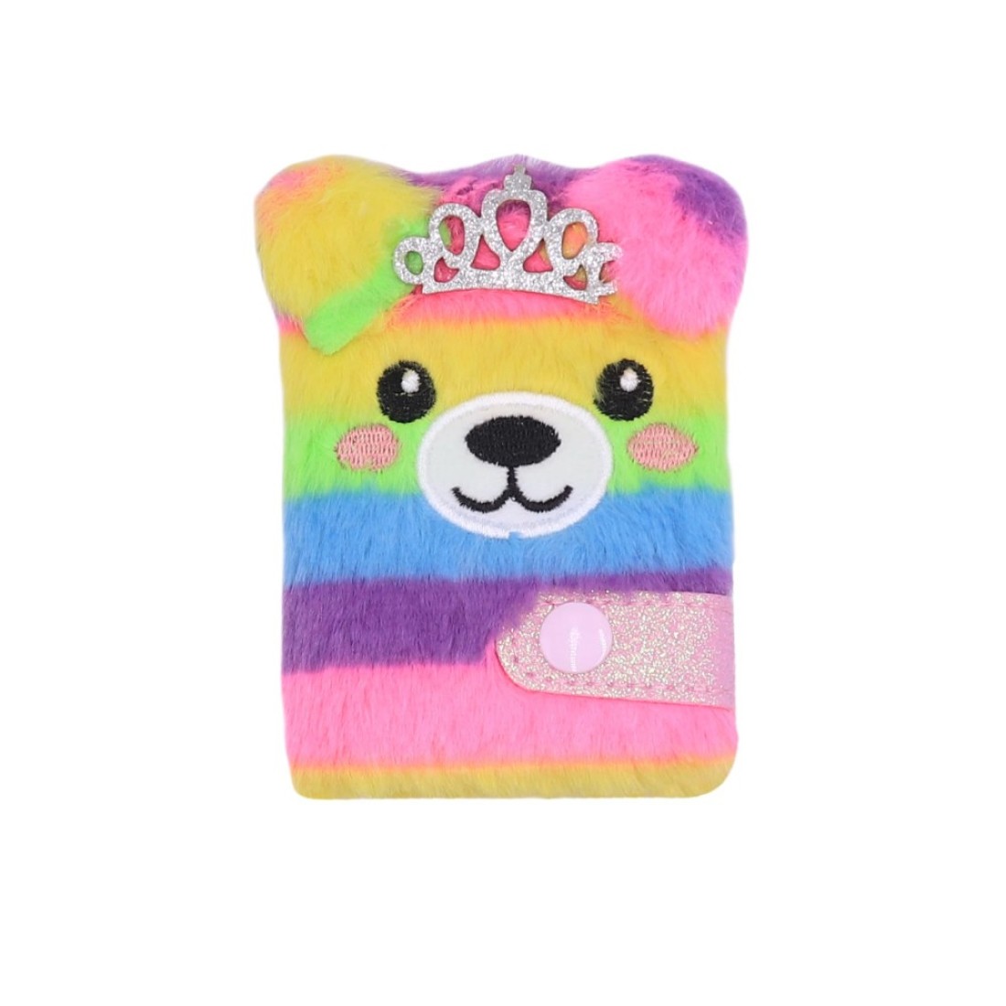 BOLLEY JOSS Lovely Animal Pocket Notebook Kids Mini Fluffy Plush Diary for Girls Cute Fuzzy Journal Drawing Writing Blank 160 Page