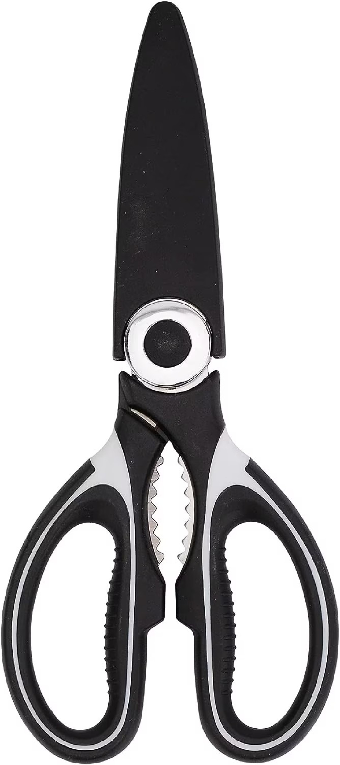 Royalford 3-In-1 Kitchen Scissor- Rf10498 Includes Scissors, Perfect For Cutting Fish, Meat, Etc Dishwasher-Safe And Includes A Blade Protection Cover Black And Silver