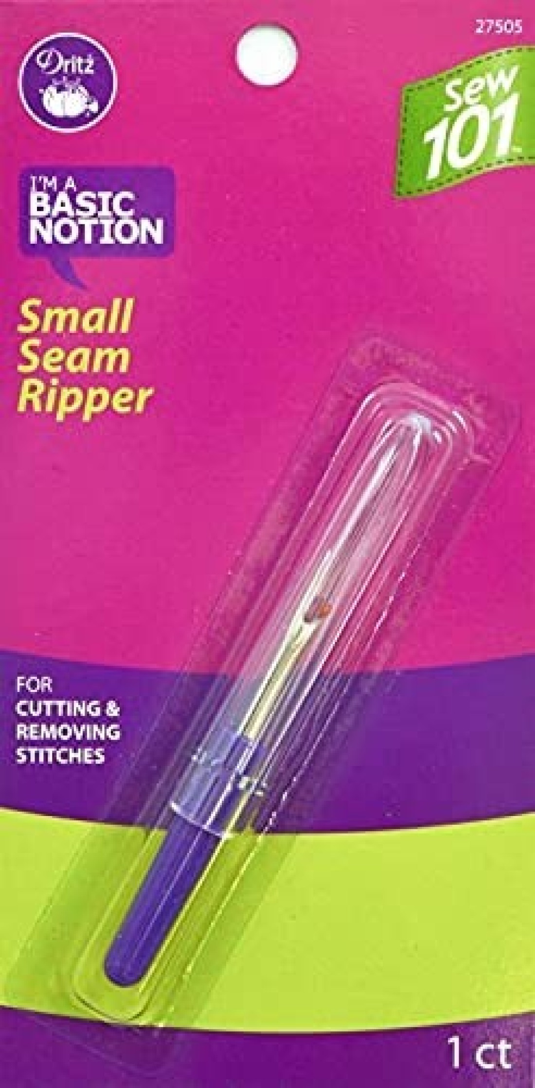Dritz Sew 101 1 Count Small Seam Ripper Purple