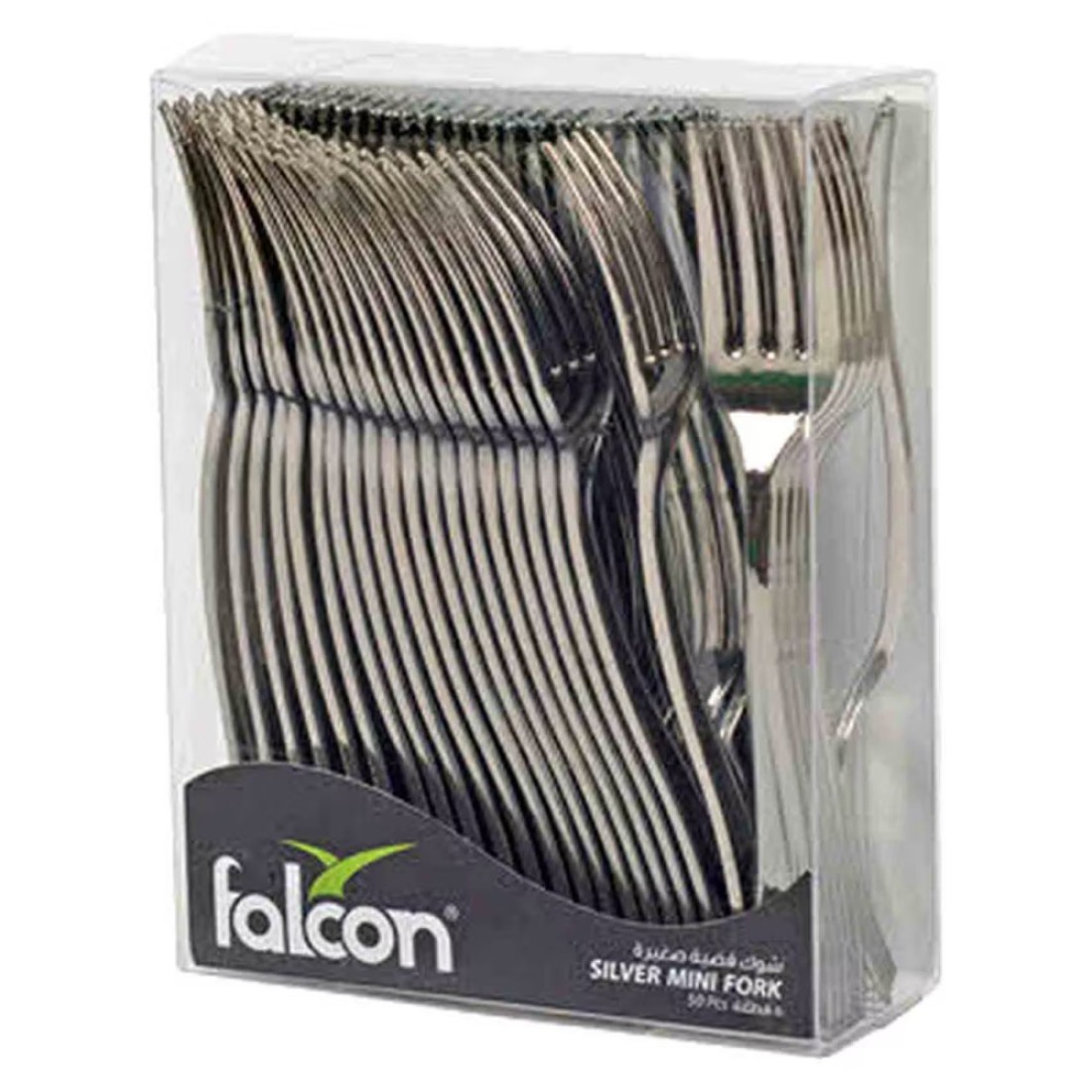 Falcon Mini Fork Set Silver 50 PCS