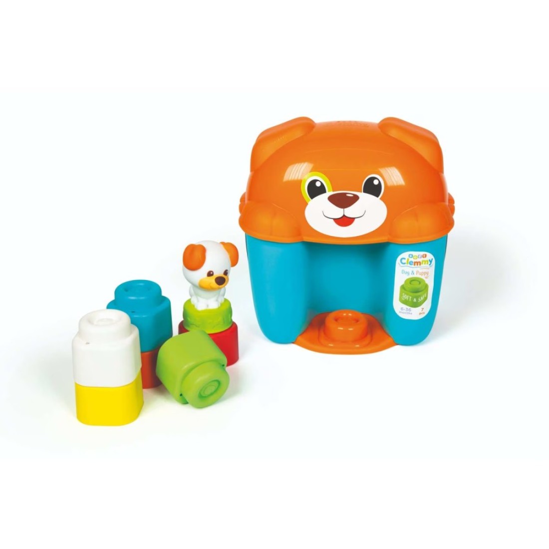 Clementoni Clemmy Chien And Chiot Soft Blocks 7 count