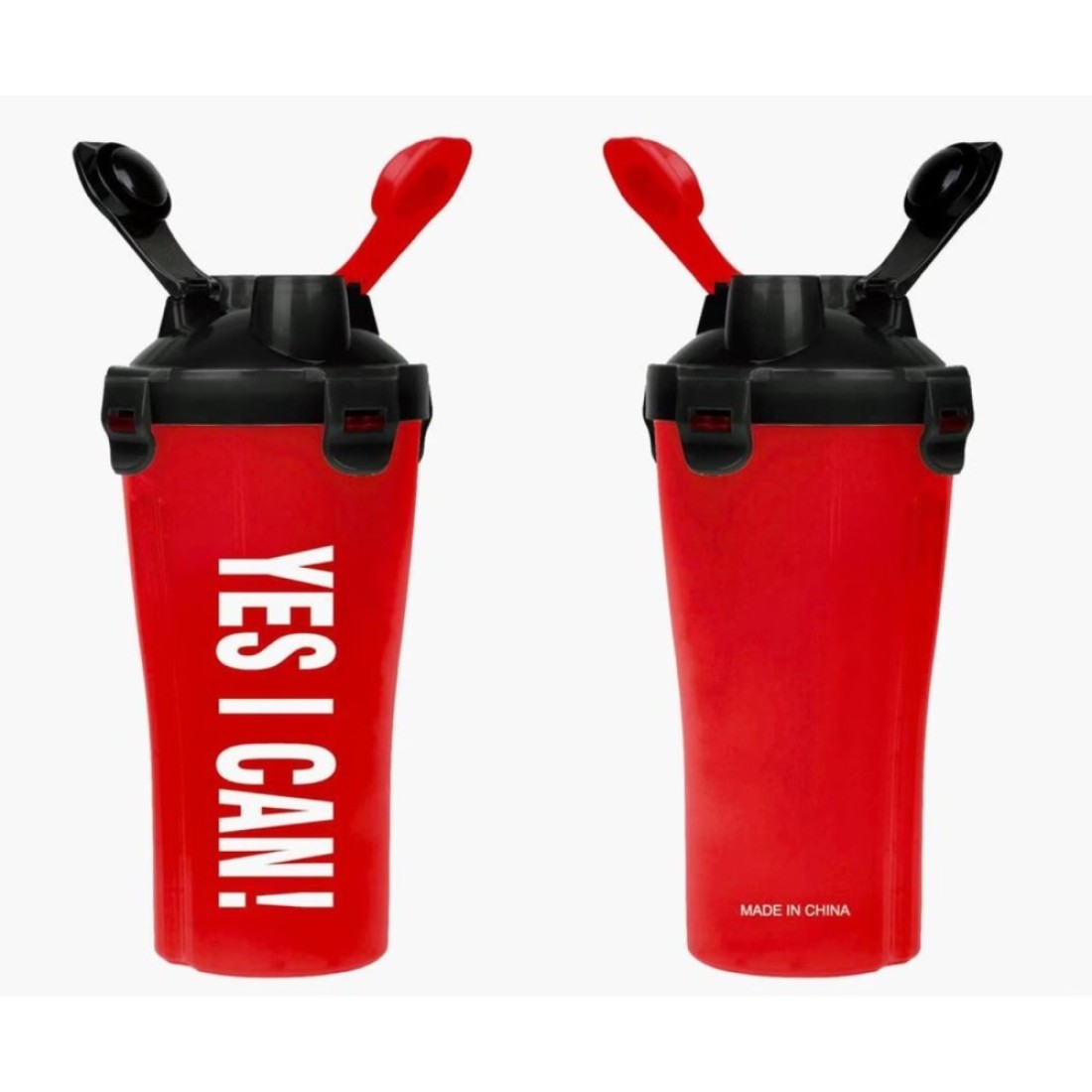 Supreme Sports 2-In-1 Shaker Bottle Red 500ml