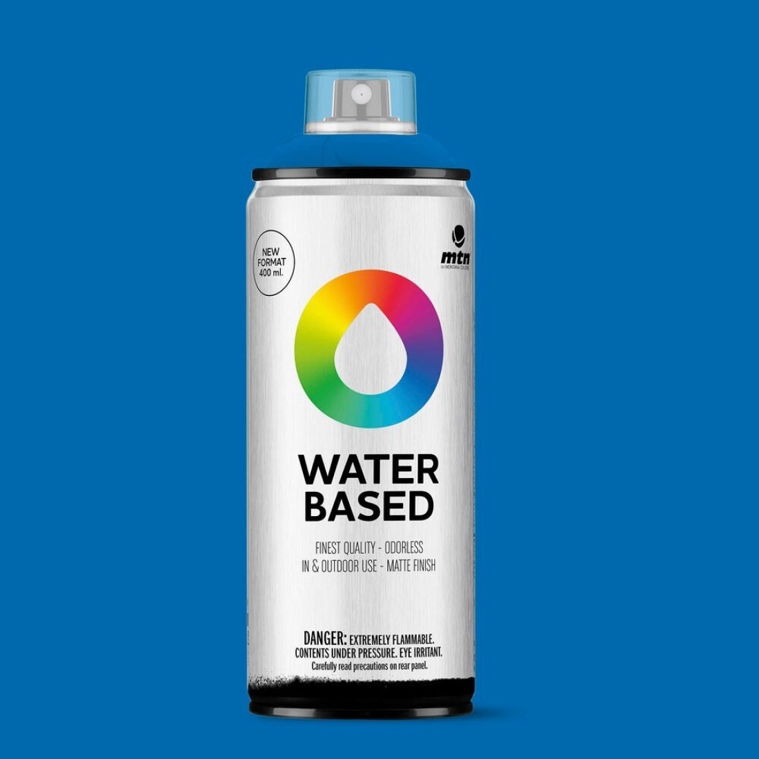 Montana Colors MTN Water Base RV-30 Electric Blue Spray Paint Matt 400ml