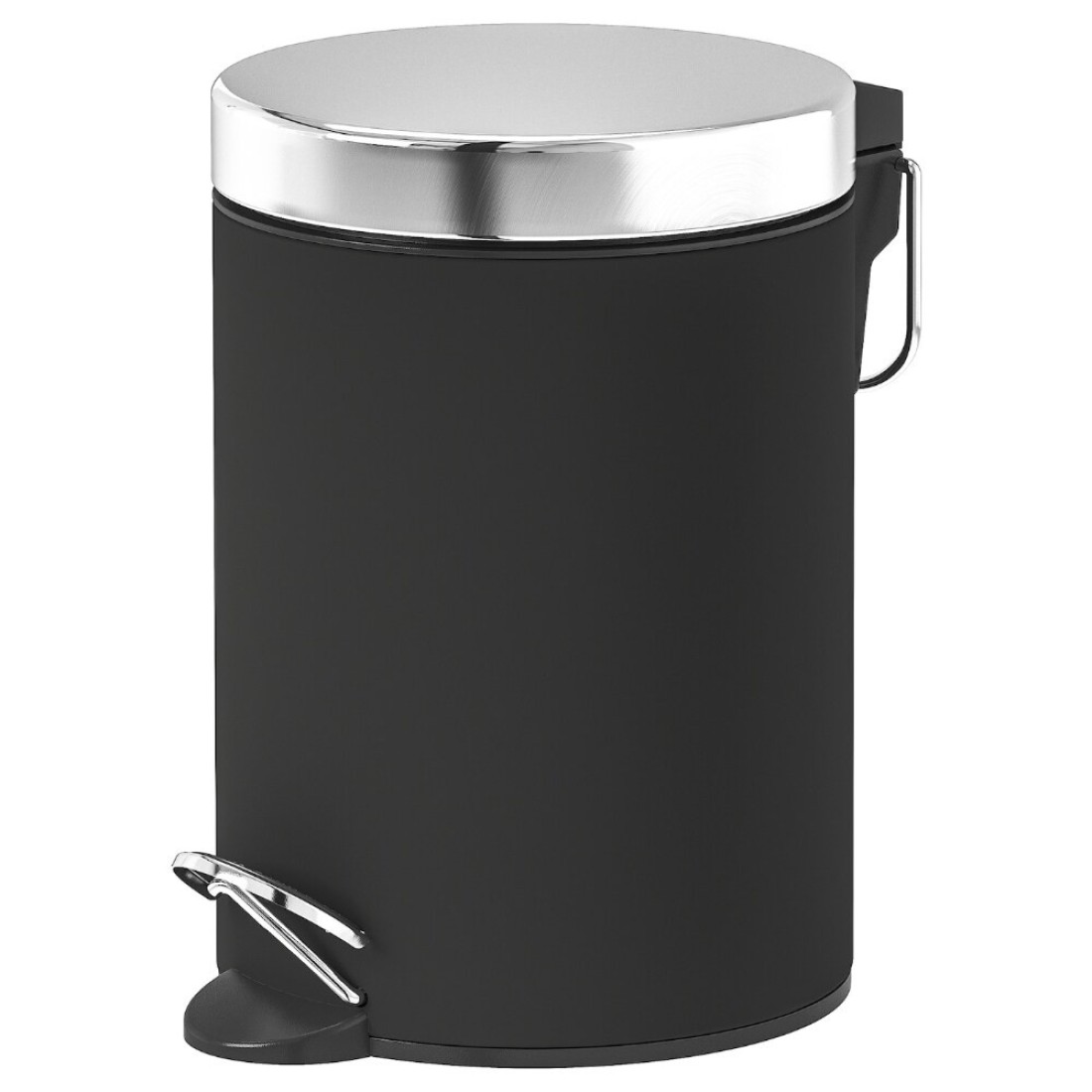 Waste Bin Soft Closing Lid Closes Smoothly And Quietly Dark Grey 3 L