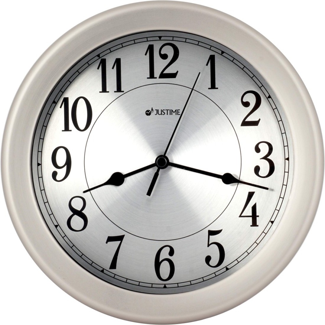 JUSTIME 8.5 inch Water Resistant Wall Clock for Bathroom Clock Wall Decor Small Space Kitchen Clocks Office Boat RV Silent Wall Clock Non Ticking
