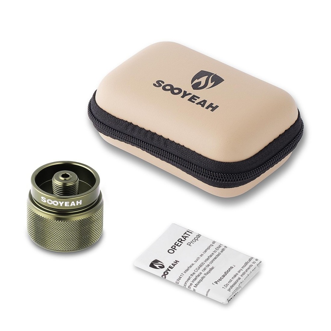 SOOYEAH Propane To Isobutane Converter Camping Hiking Backpacking Stove Adapter 1Lb Propane Cylinder Input and EN417 Lindal Valve Output for Coleman Style Propane Cylinder