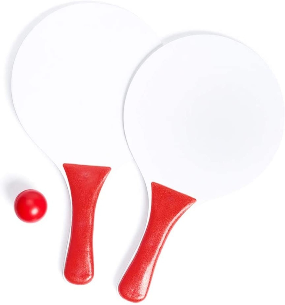 Generic Beach Racket And Matching Color Ball Starter Set, Colored Grips, 1 Balls, Beach Mesh-Bag