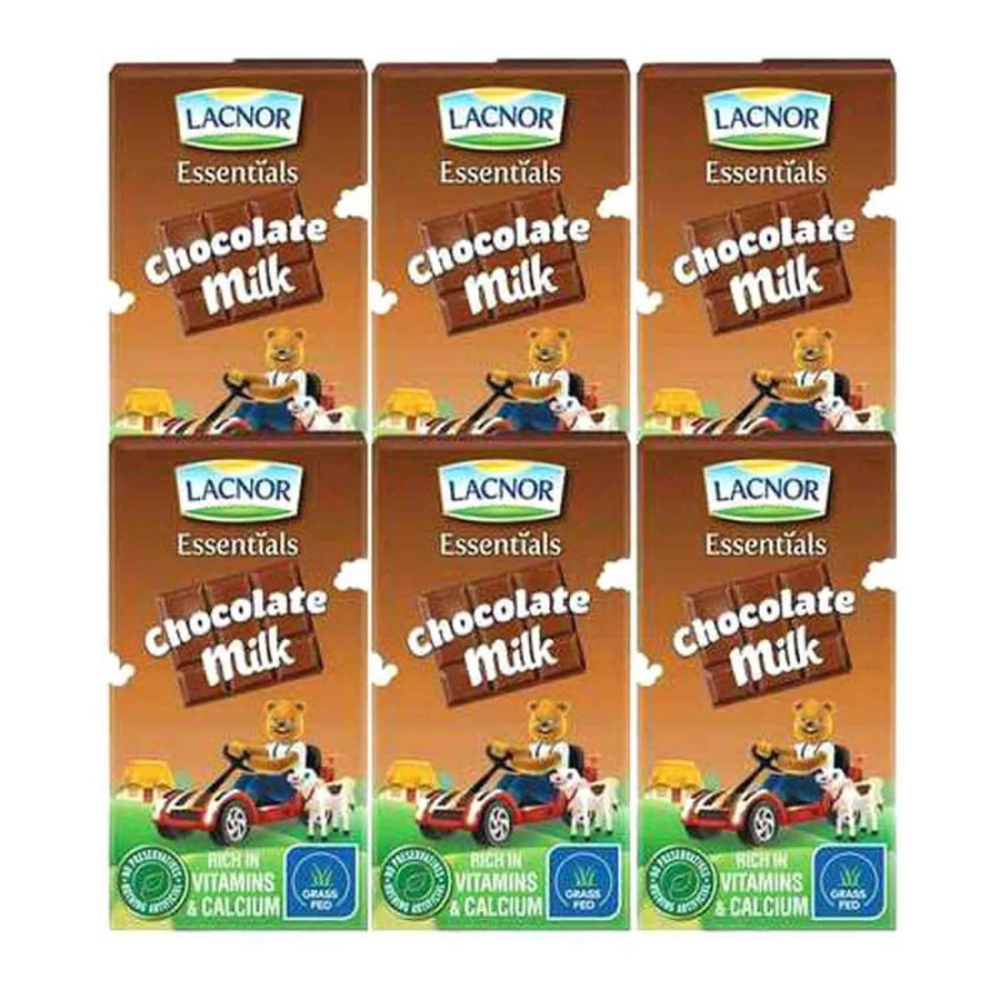 Lacnor Essentials Junior Chocolate Milk 125ml Pack of 6