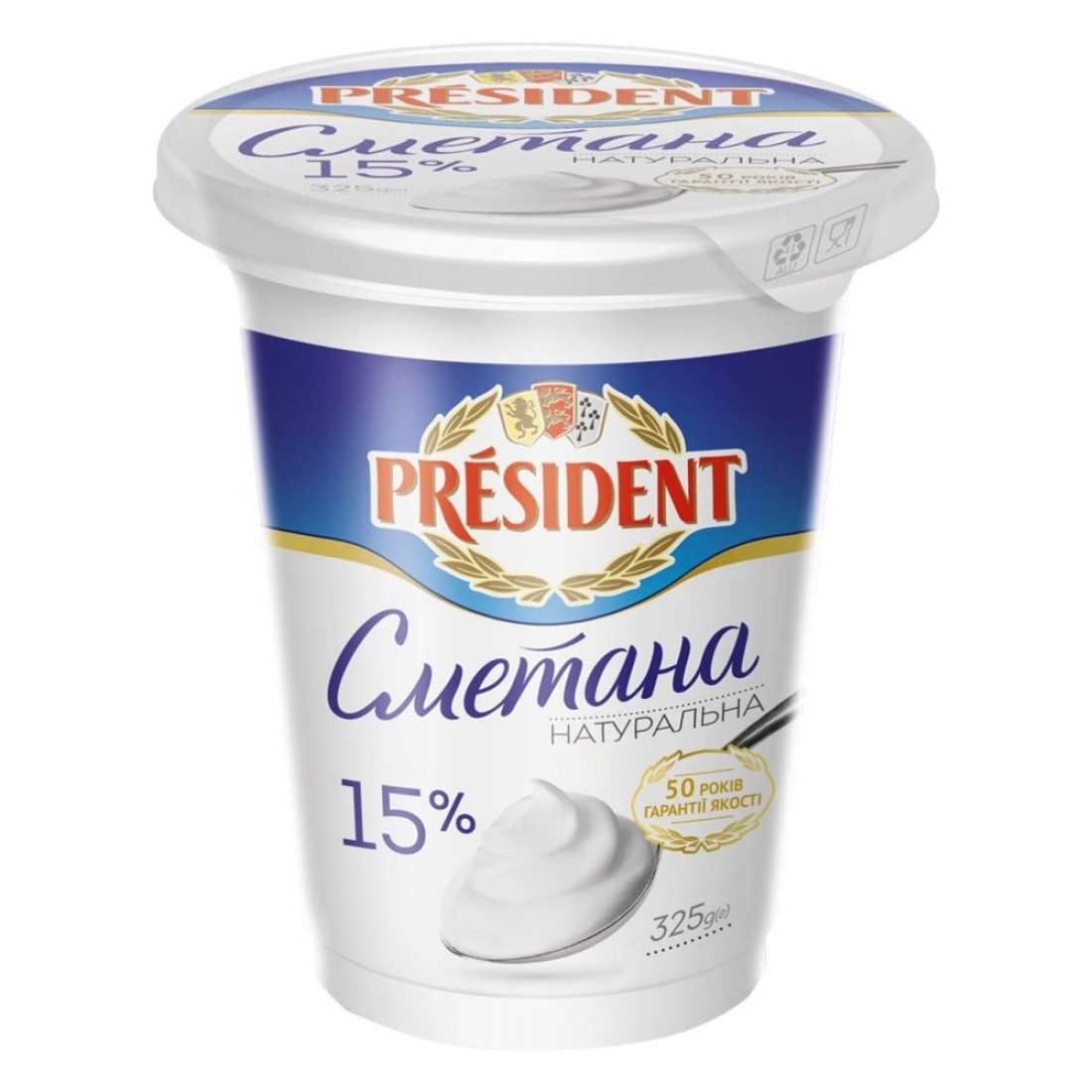President&nbsp;15 Percent&nbsp;Sour&nbsp;Cream&nbsp;325g