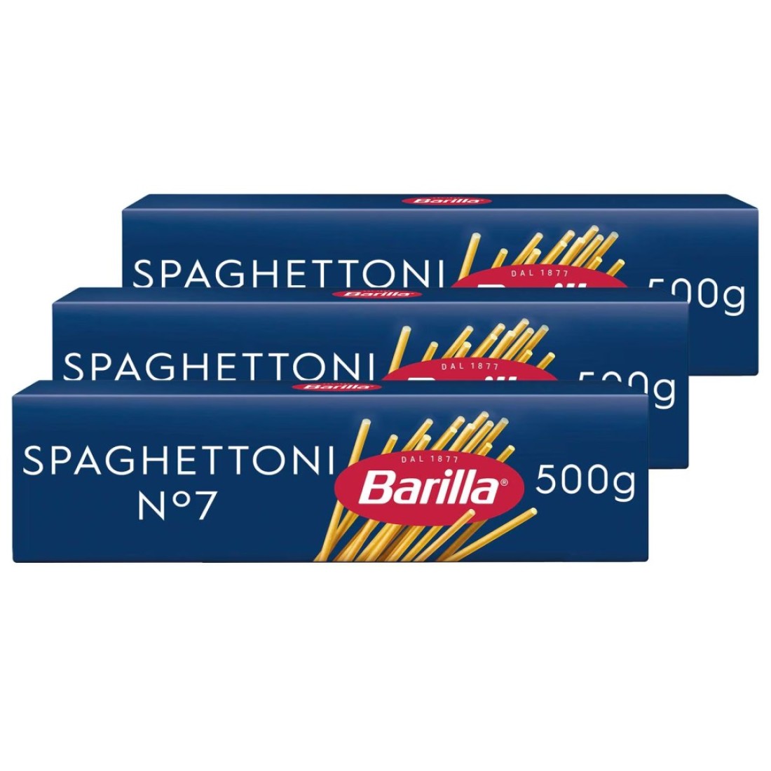 Barilla Spaghettoni Pasta No.7 500g Pack of 3