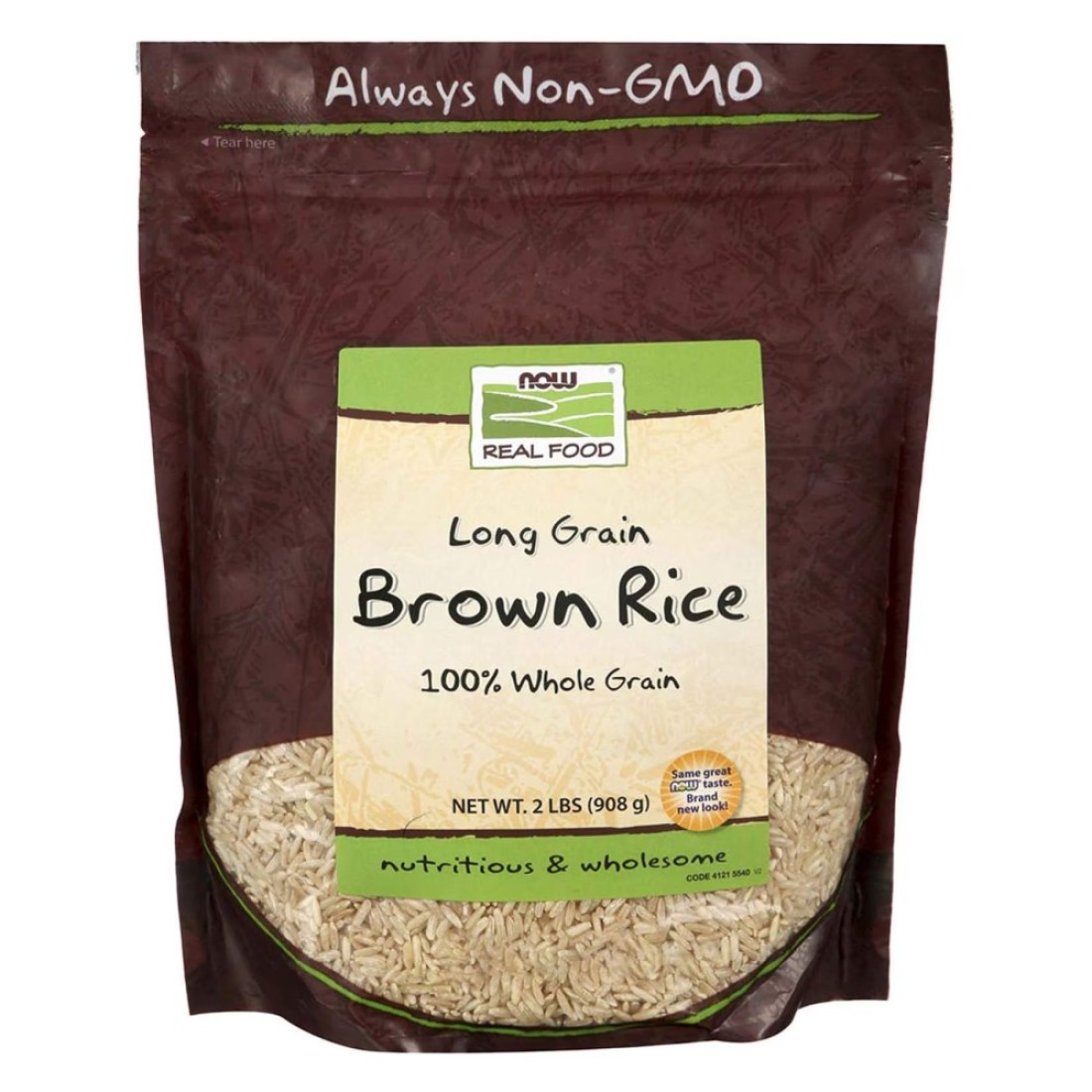 Now Real Food Long Grain Brown Rice 907g