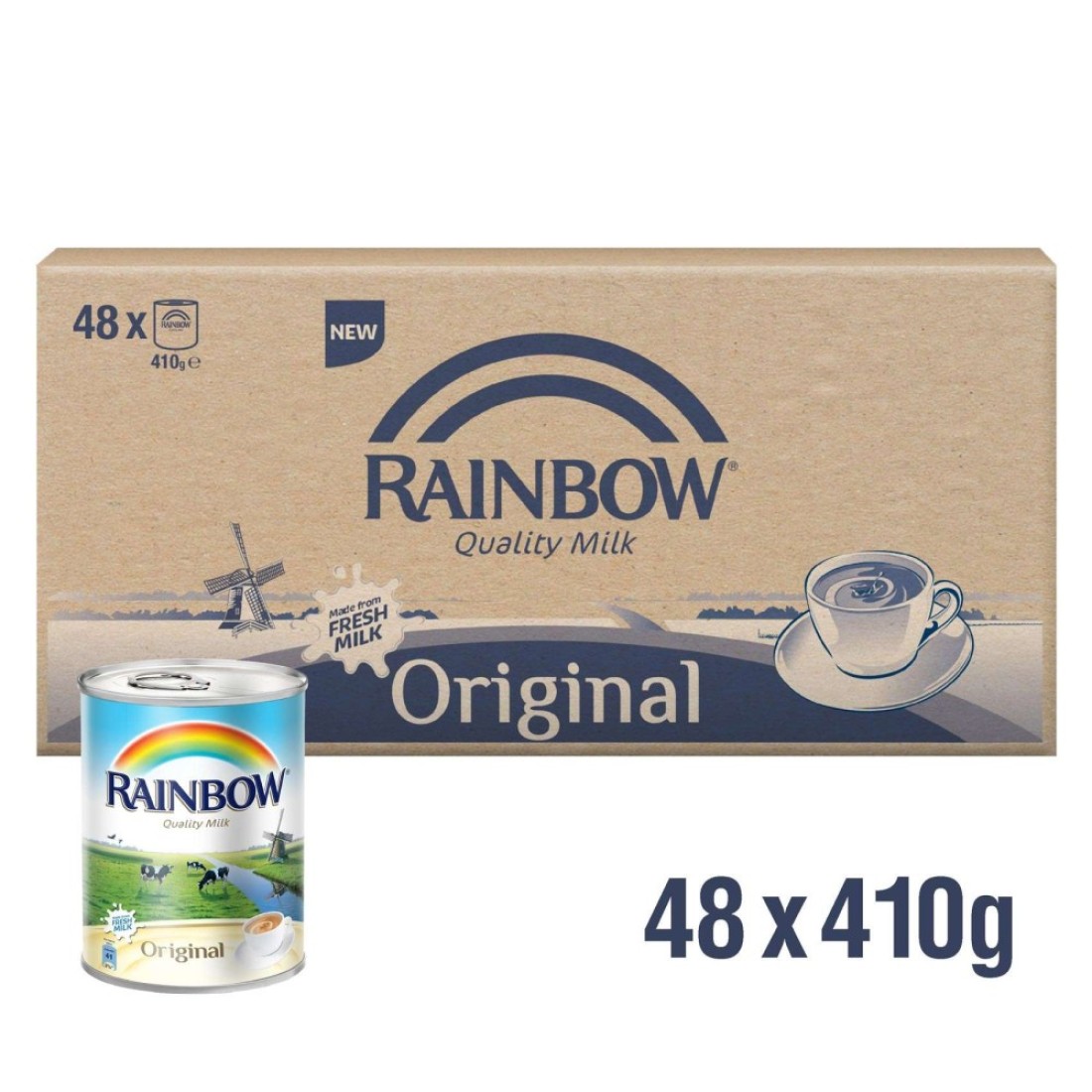 Rainbow Evaporated Milk 410g Pack of 48