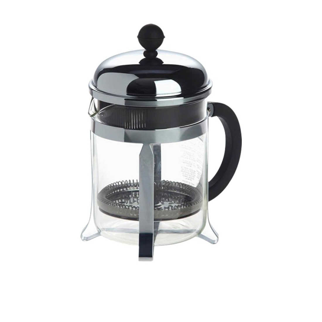 Bodum 17oz Chambord French Press Coffee Maker, High-Heat Borosilicate Glass, Polished Stainless Steel &ndash; Made in Portugal