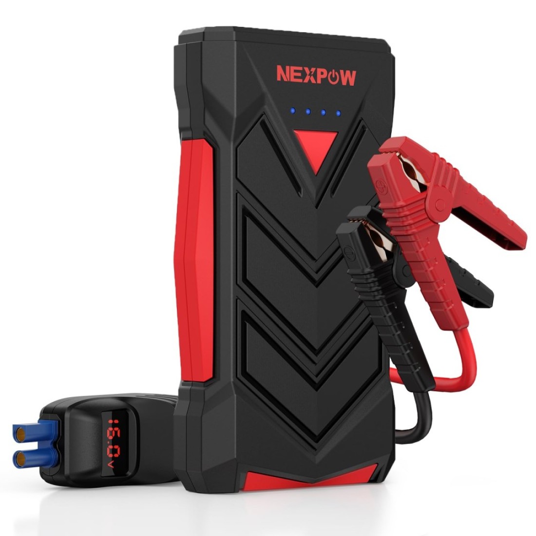 NEXPOW Portable Jump Starter,12V Car Battery Jump Starter Power Pack with USB Quick Charge (Up to 7L Gas or 5.5L Diesel Engine) Battery Booster with Built-in LED Light