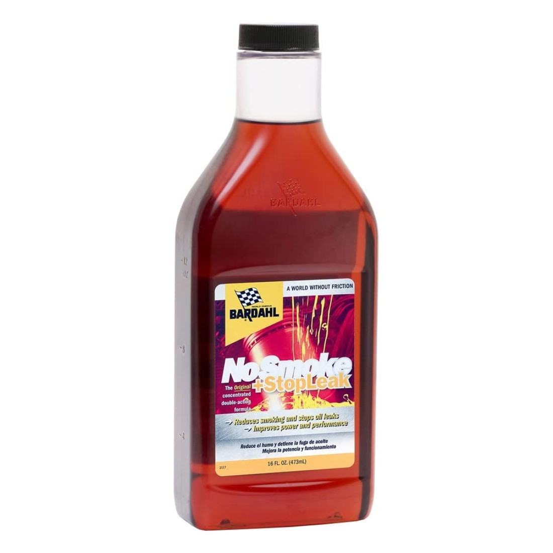 Bardahl 2117 NoSmoke StopLeak Motor Oil Additive Treatment for Oil Burning Excessive Exhaust Smoke Engine Oil Leak Sealer Stop Smoke Quiet Noisy Engines While Restoring Engines 16 fl oz