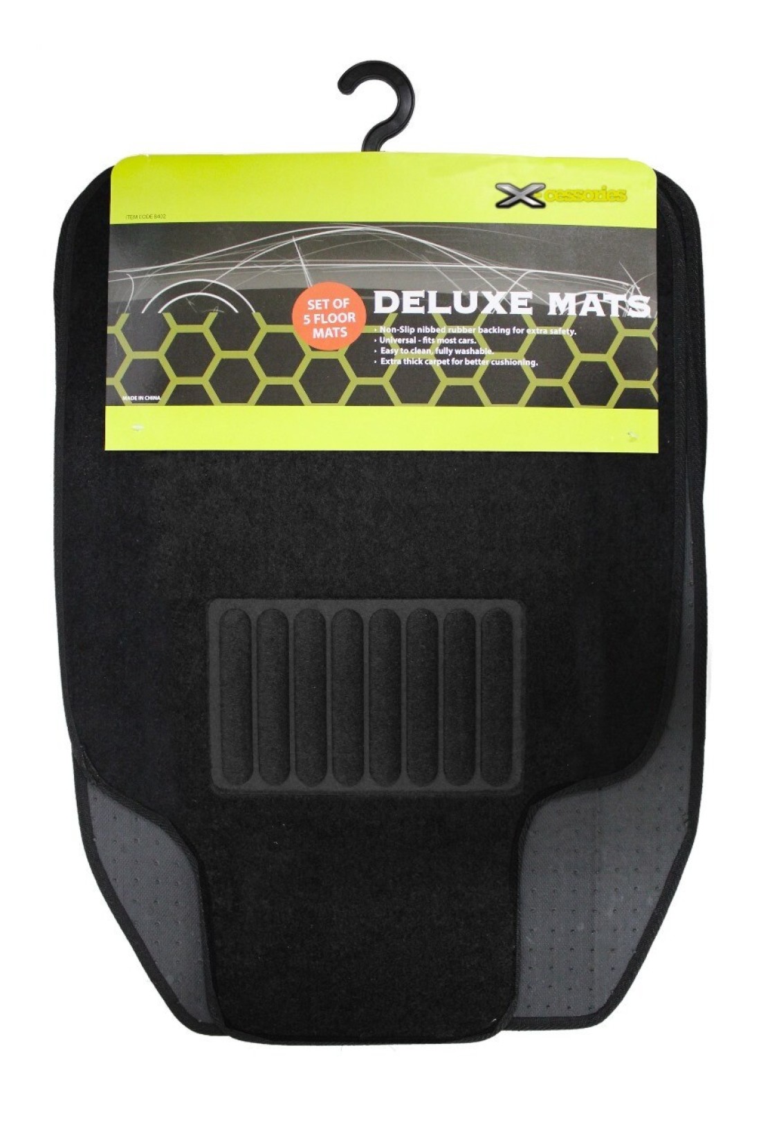 X-cessories Deluxe Heavy Duty Car Mat 5 Pieces Set Black