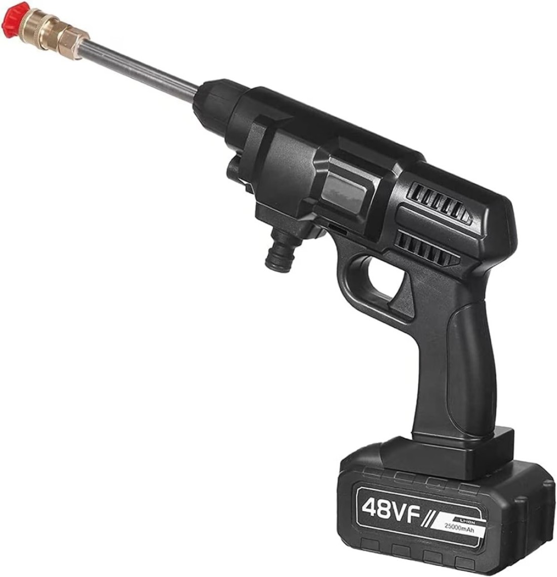 Generic YU Well 48V 25000mAh 30Bar Cordless High Pressure Car Washer With Nozzles Water Gun Set