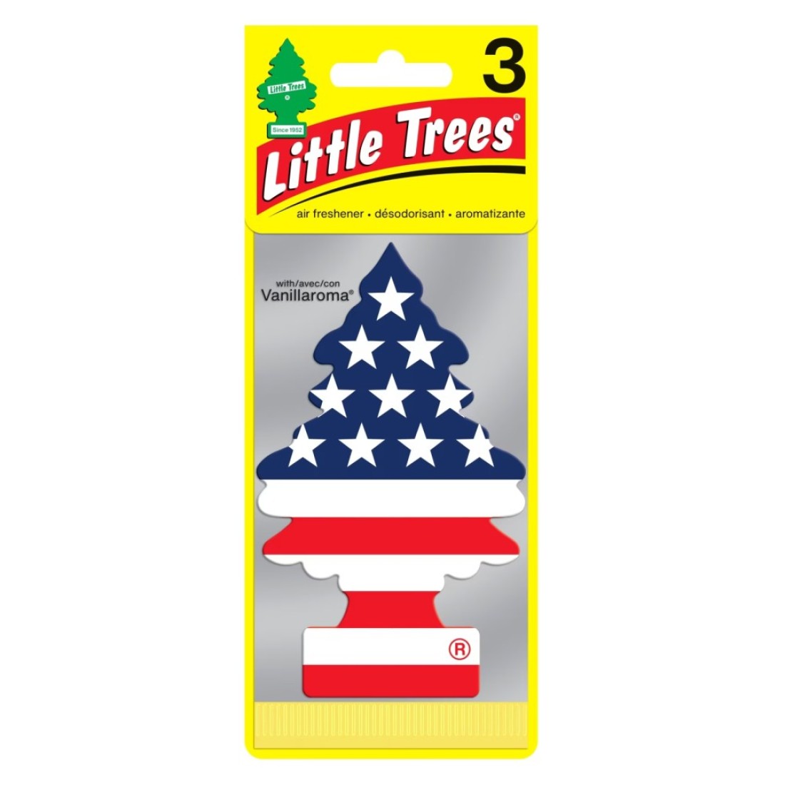 Little Trees Paper Air Freshener Vanilla Aroma 3 PCS
