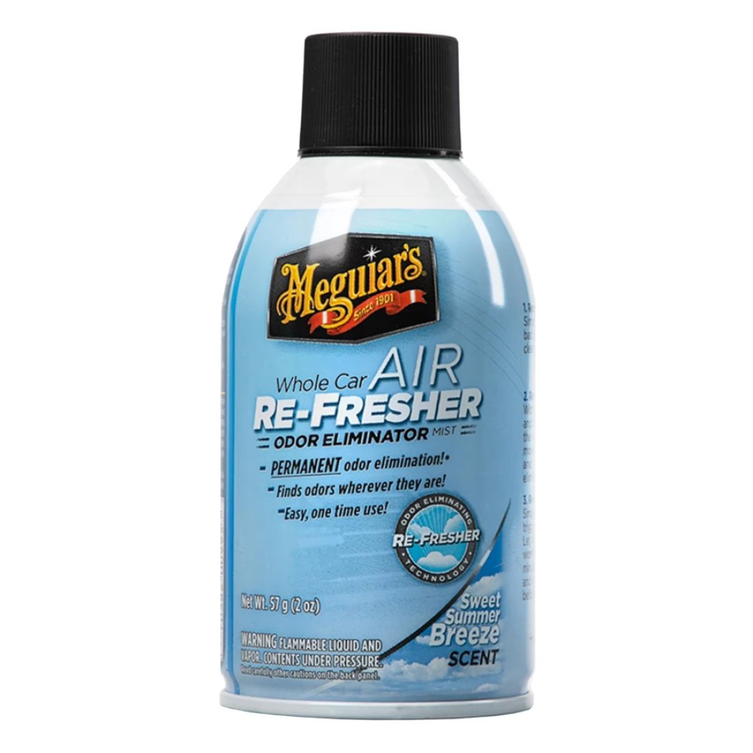 Meguiars Whole Car Air Refresher Odor Eliminator Spray Eliminates Strong Vehicle Odors Summer Breeze 2 Oz Spray Bottle