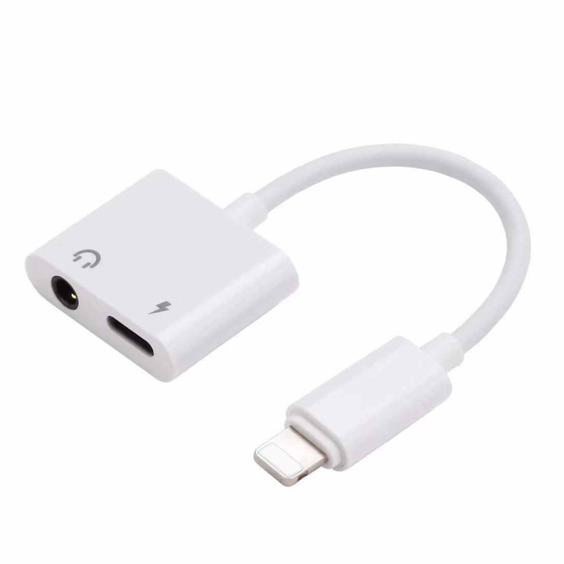 KKmoon - 2 In 1 Audio Charging Adapter Lightning Adapter 3.5mm Earphone Jack AUX Audio Charger Adaptador Earphone Splitter Connector for iPhone X XS XR 8 7 Plus iOS