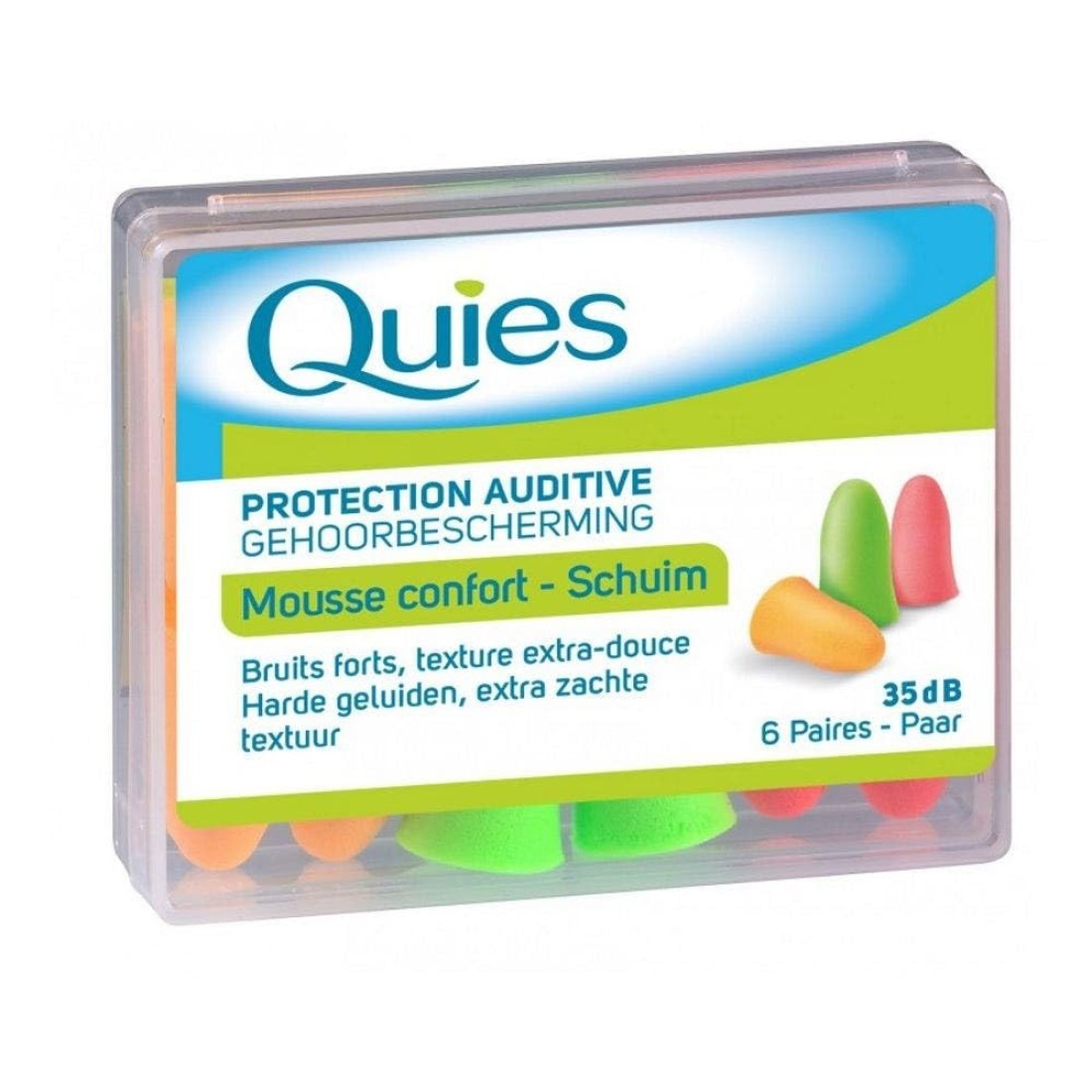 Quies Rubber Foam Ear Plugs 6 Pairs