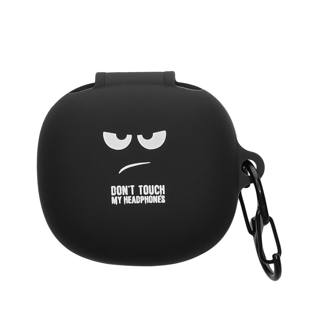 kwmobile Silicone Case Compatible with Anker Soundcore P20i Case Cover - Don&#39;t Touch My Headphones White/Black/Black