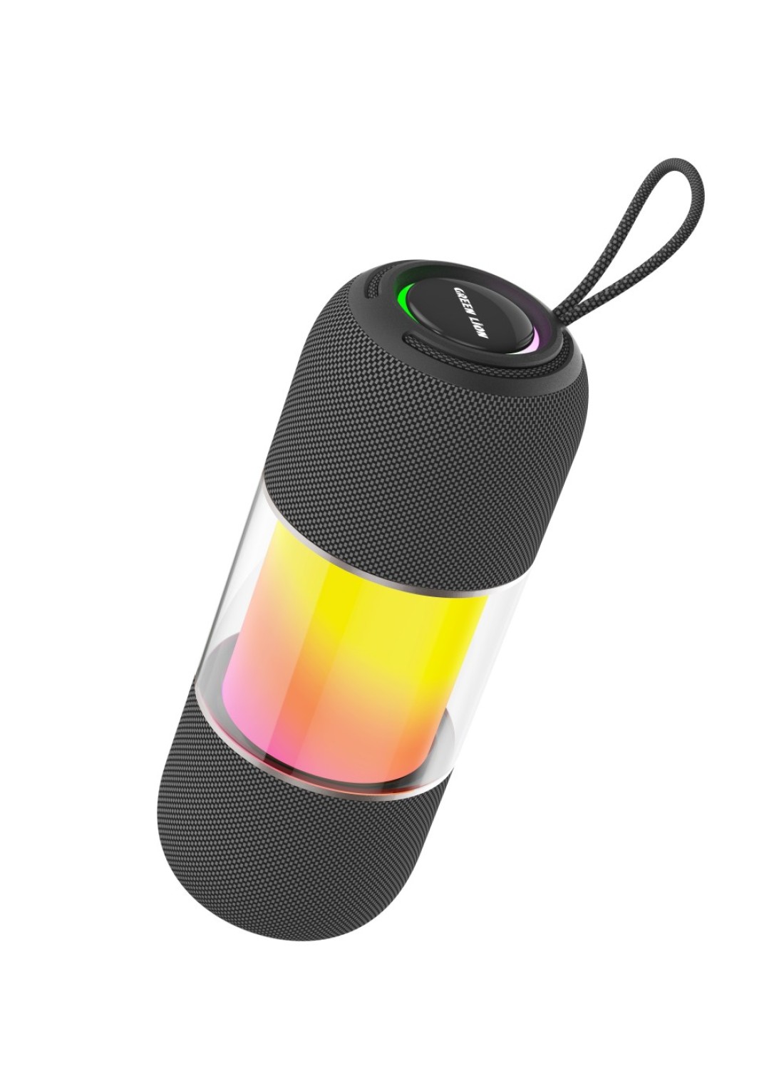 سماعة بورتابل RGB جرين لايون تشينج برو، بطارية 4000 مللي أمبير، قوة 20 واط، مقاومة للماء IPX7، صوت عميق، مكبر صوت 52 مم، 6 ساعات تشغيل، استريو لاسلكي حقيقي، بلوتوث V5.3 - أسود
