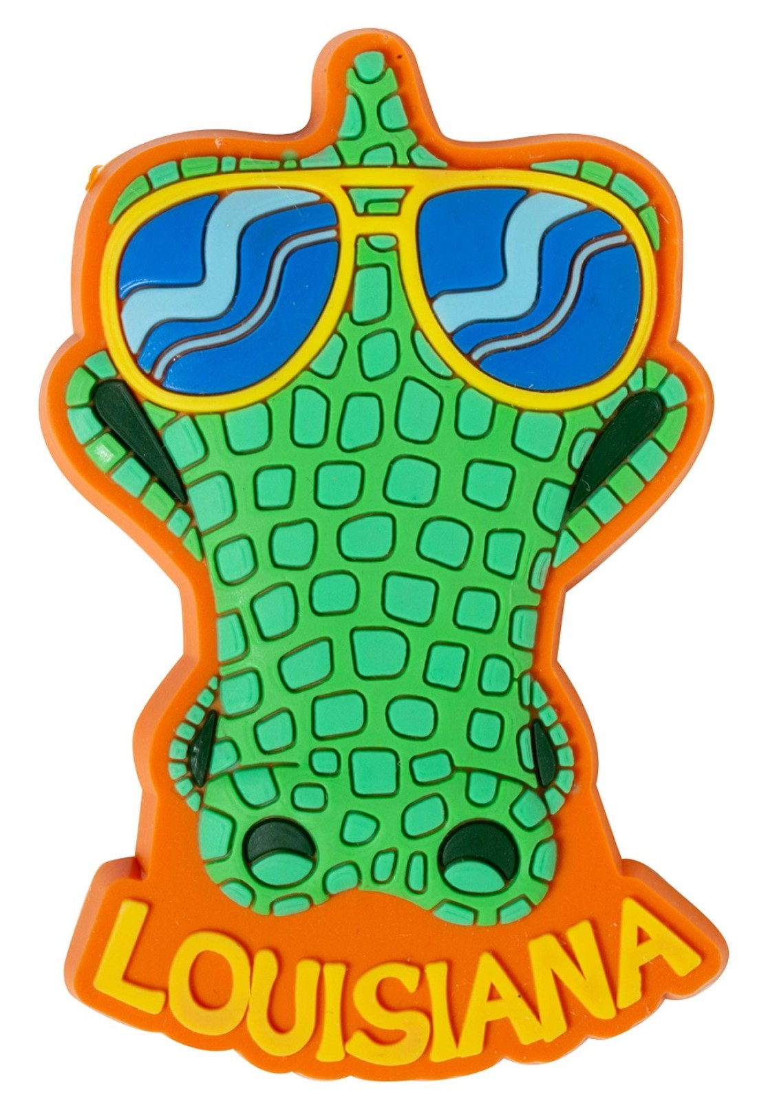 Louisiana Sunglasses Alligator PVC Souvenir Refrigerator Magnet