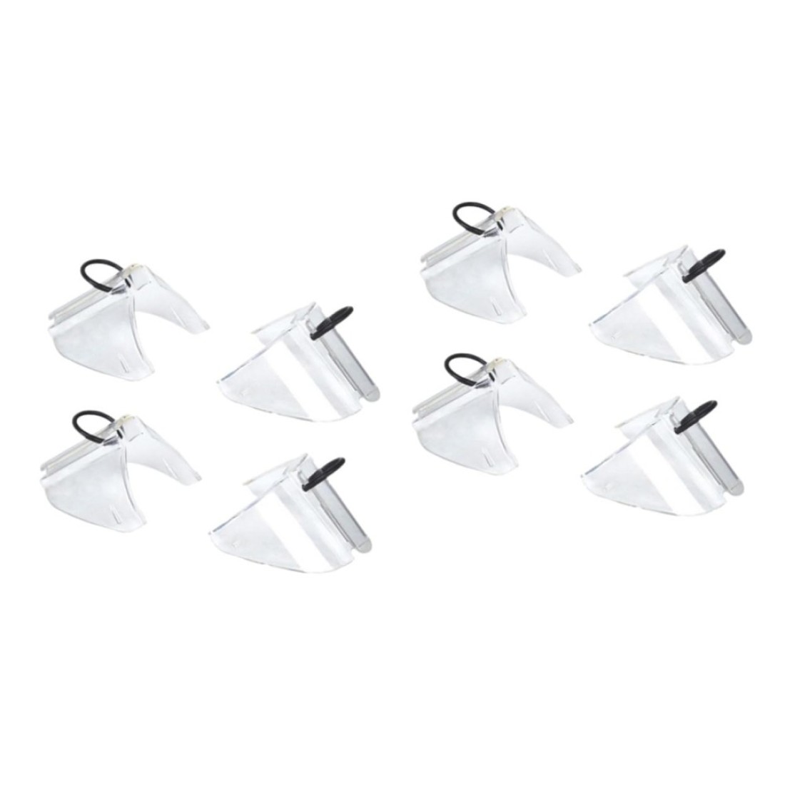 Healvian 4 Pairs Flank Protector Side Shields for Sunglasses Clear Glasses Safety for Glasses Clip on Safety Glasses Eyeglasses Side Safety Glasses Side Shields Glasses Cover