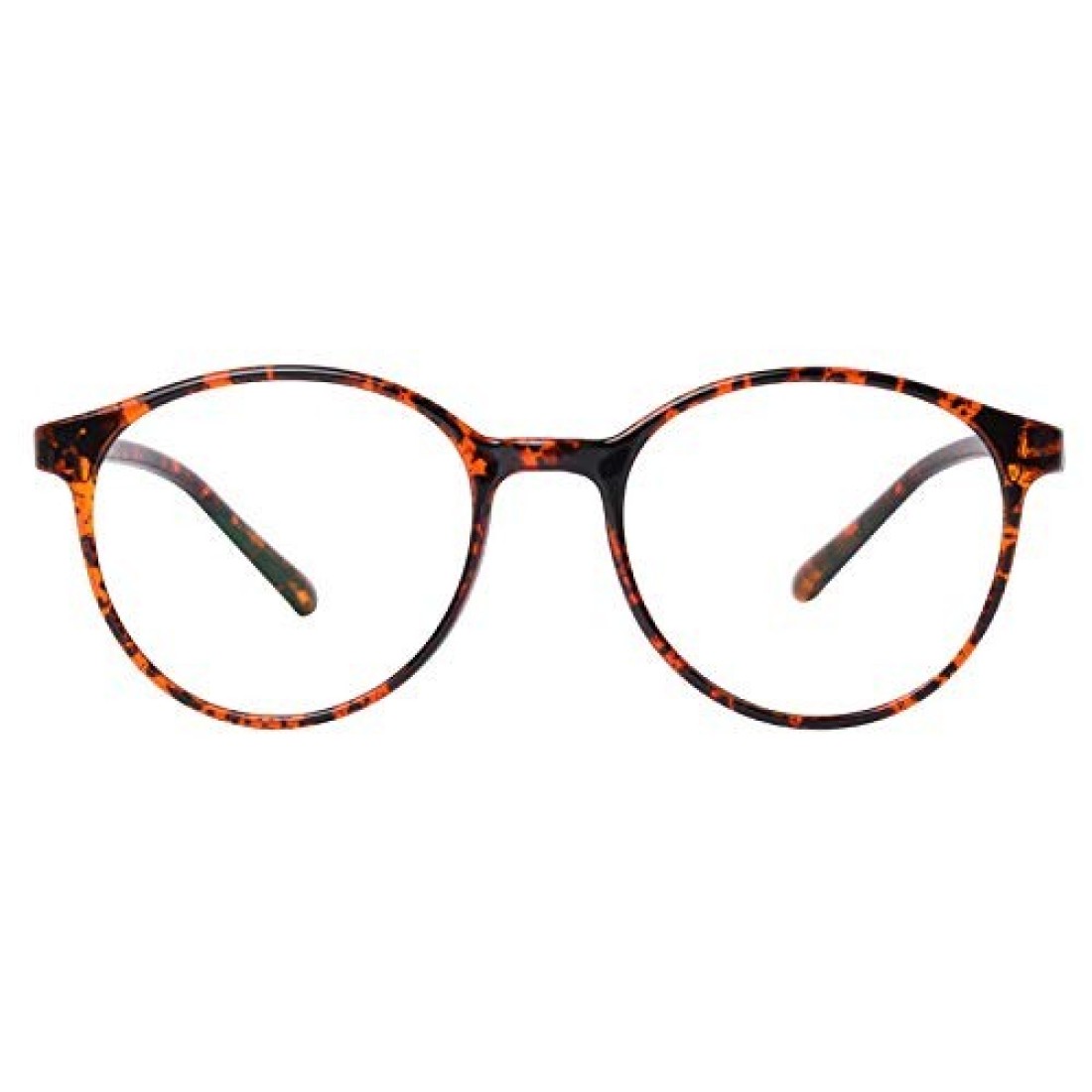 TOM OLIVER Blue Light Blocking Lightweight Computer Screen Glasses, Computer Reading/Gaming/TV/Phone for Women Men Teens Anti Eyestrain &amp; UV Glare (Round,Brown DA)