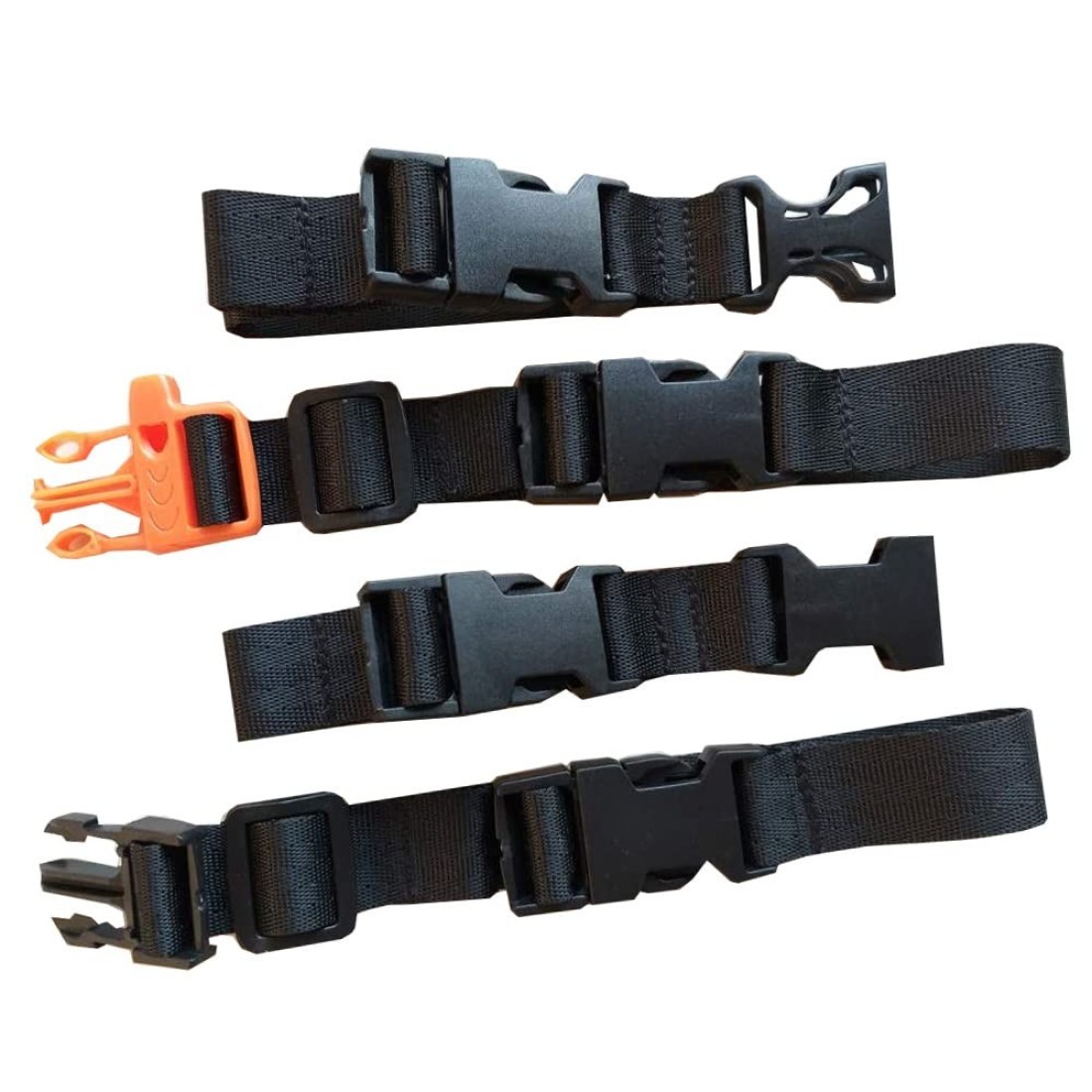 Amlrt 2 Pack Backpack Chest Strap Nylon Adjustable Universal Black