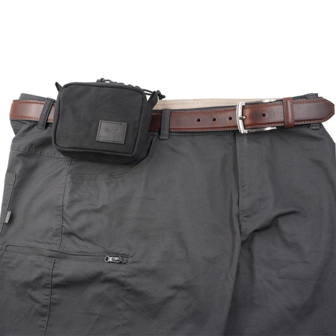 Tintris Belt Pouch for Men Women YKK Zippers EDC Belt Pouch Bag Waist Pack for Hiking Traveling Outdoors Water Resistant Tough Waxed Canvas Black Size Small Black S