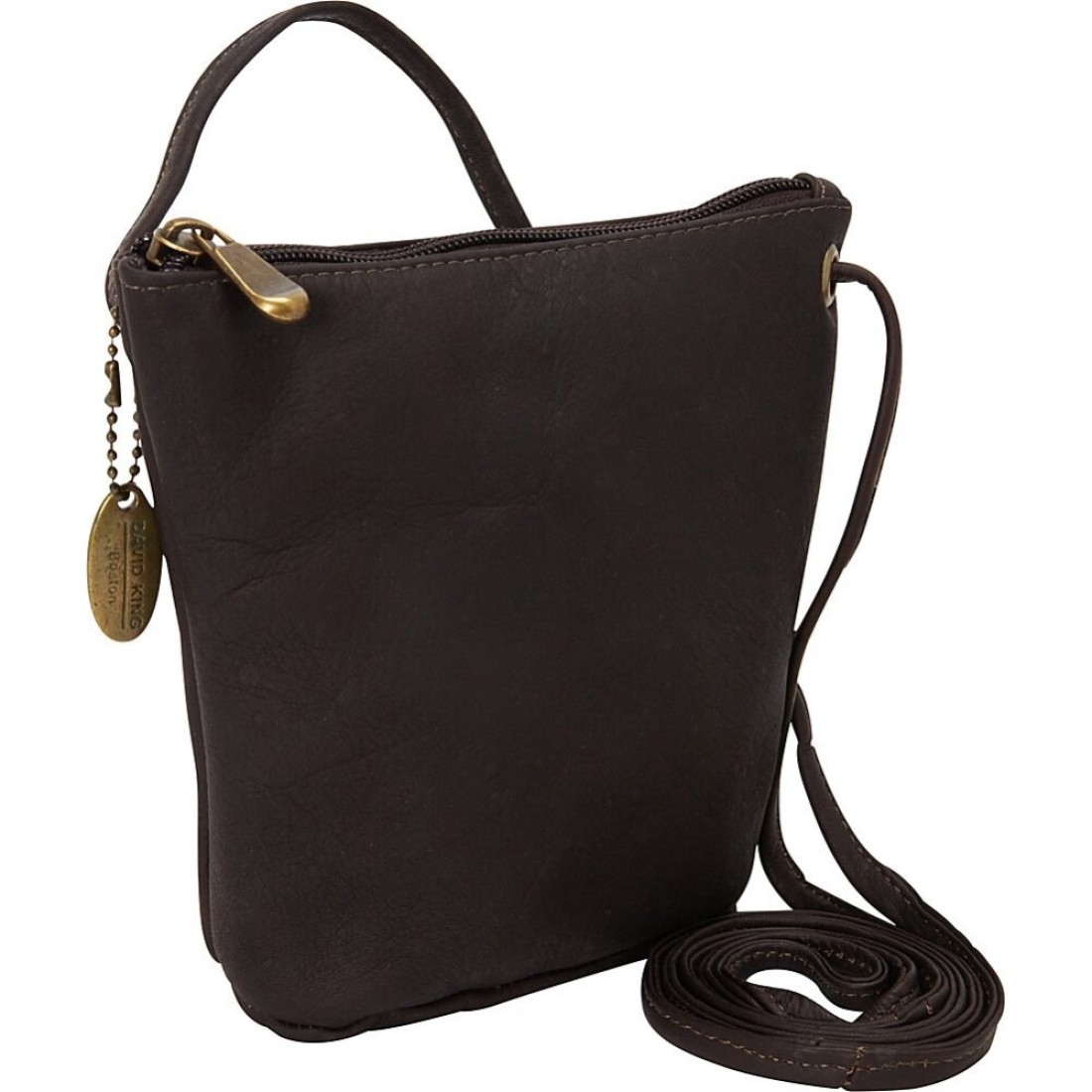 David King &amp; Co. Top Zip Mini Bag 518, Caf&eacute;, One Size