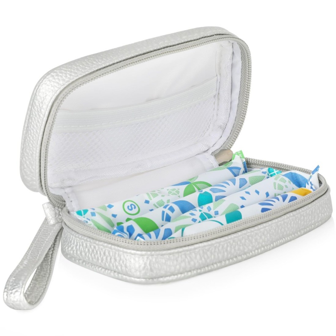 Cute Tampon Storage Bag Tampon Holder for Purse Tampon Organizer Bag with Handle PU Leather Tampon Pouch Small Case for Feminine Products with Zipper Period Bags for Teen Girls Women