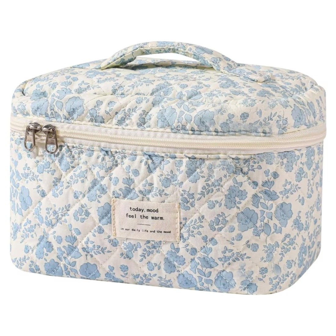 Large Makeup Bag Cute Cosmetic Bag for Women Girls Floral Coquette Aesthetic Toiletry Bag Travel Make Up Organizer Bag