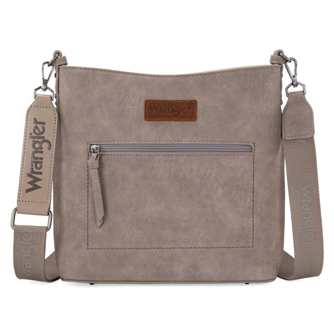 Wrangler Khaki Cross Body Bag Vegan Leather for Woman Medium Travel Purse Large Size Lightweight WG117G-9360KH