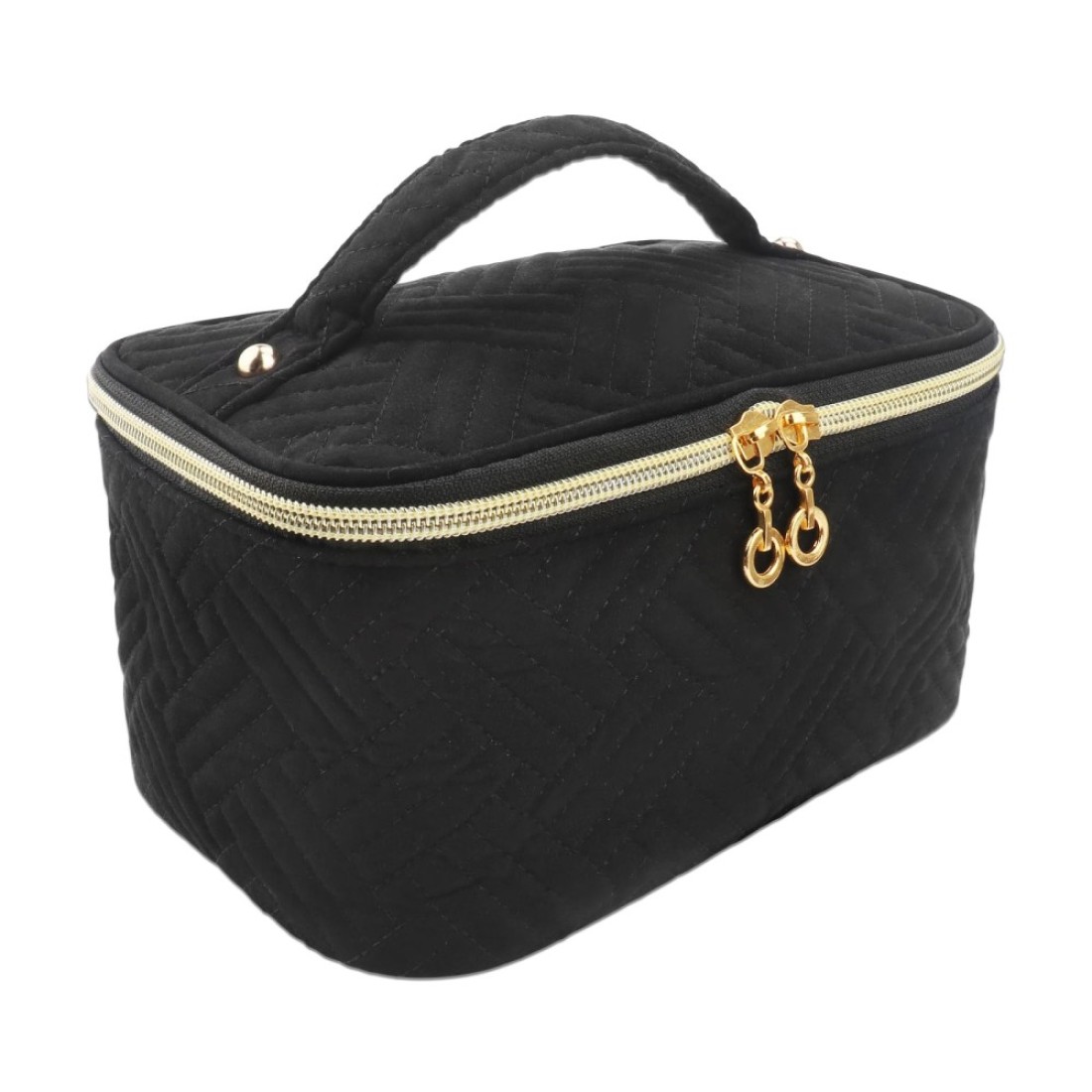Miruchertter Travel Toiletry Bag Makeup Bag Large Capacity Make Up Organizer Case Portable Cosmetic Travel Bag Wide-open Pouch Purse Travel Essentials Ideal for Women, Black