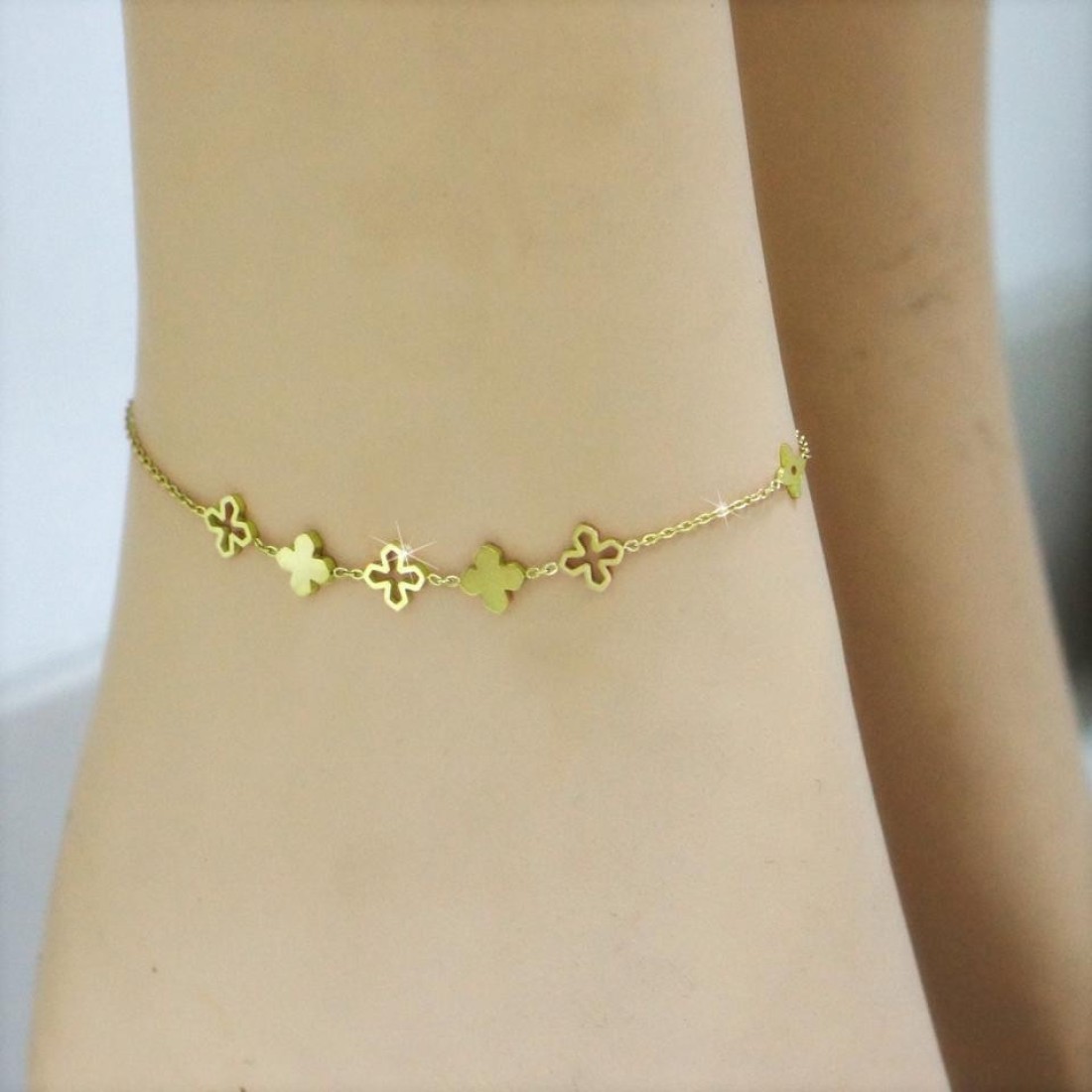 Aiwanto Anklet Ankle Chain Flower Anklet Bracelet