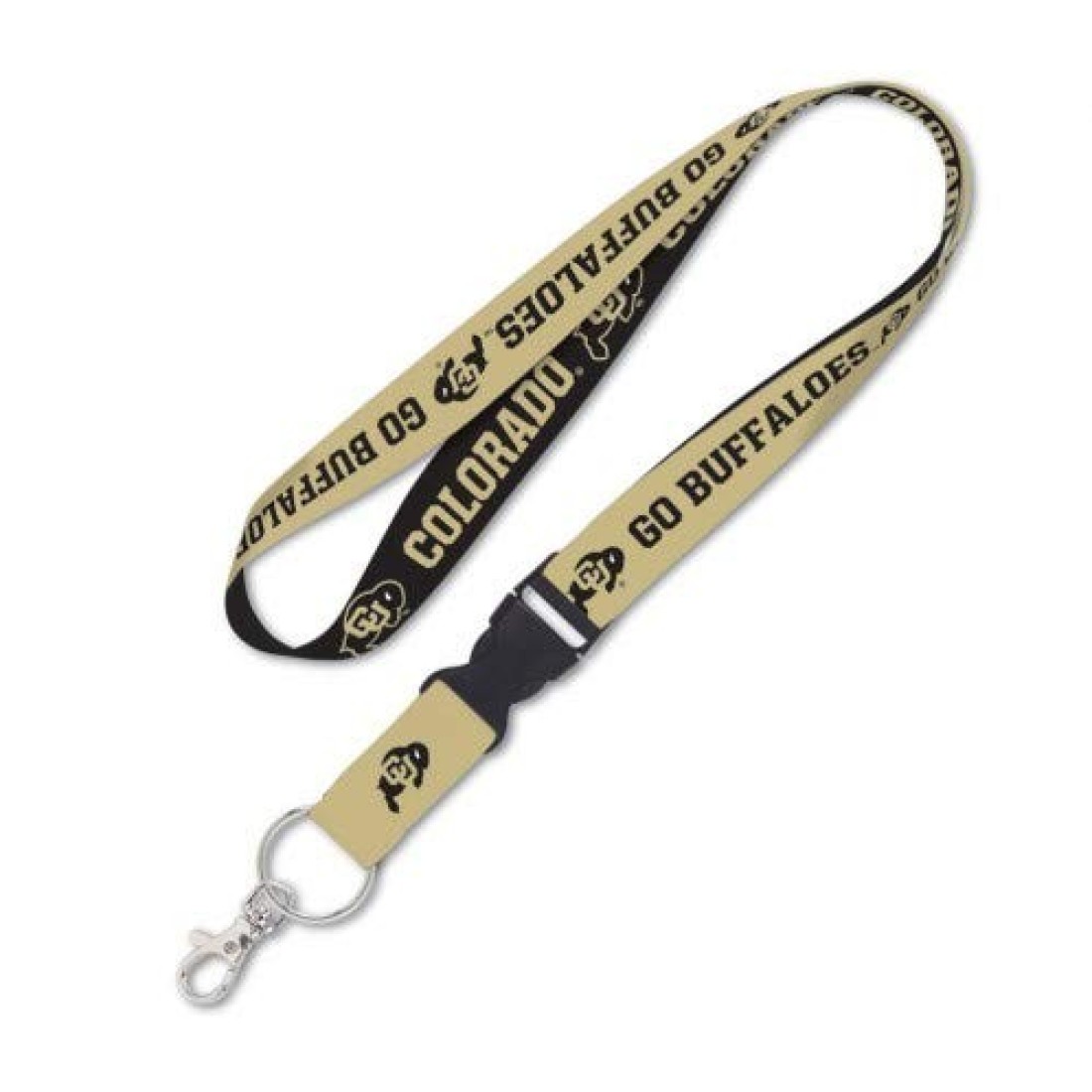 WinCraft Colorado Buffaloes Lanyard with Detachable Buckle, 1&quot; - Go Buffaloes