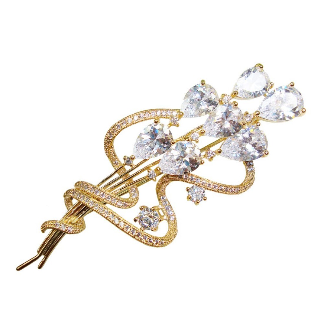 TTjewelry Pendant Luxurious Zircon Crystal Woman&#39;s Flower Bouquet Pendant Brooch Pin