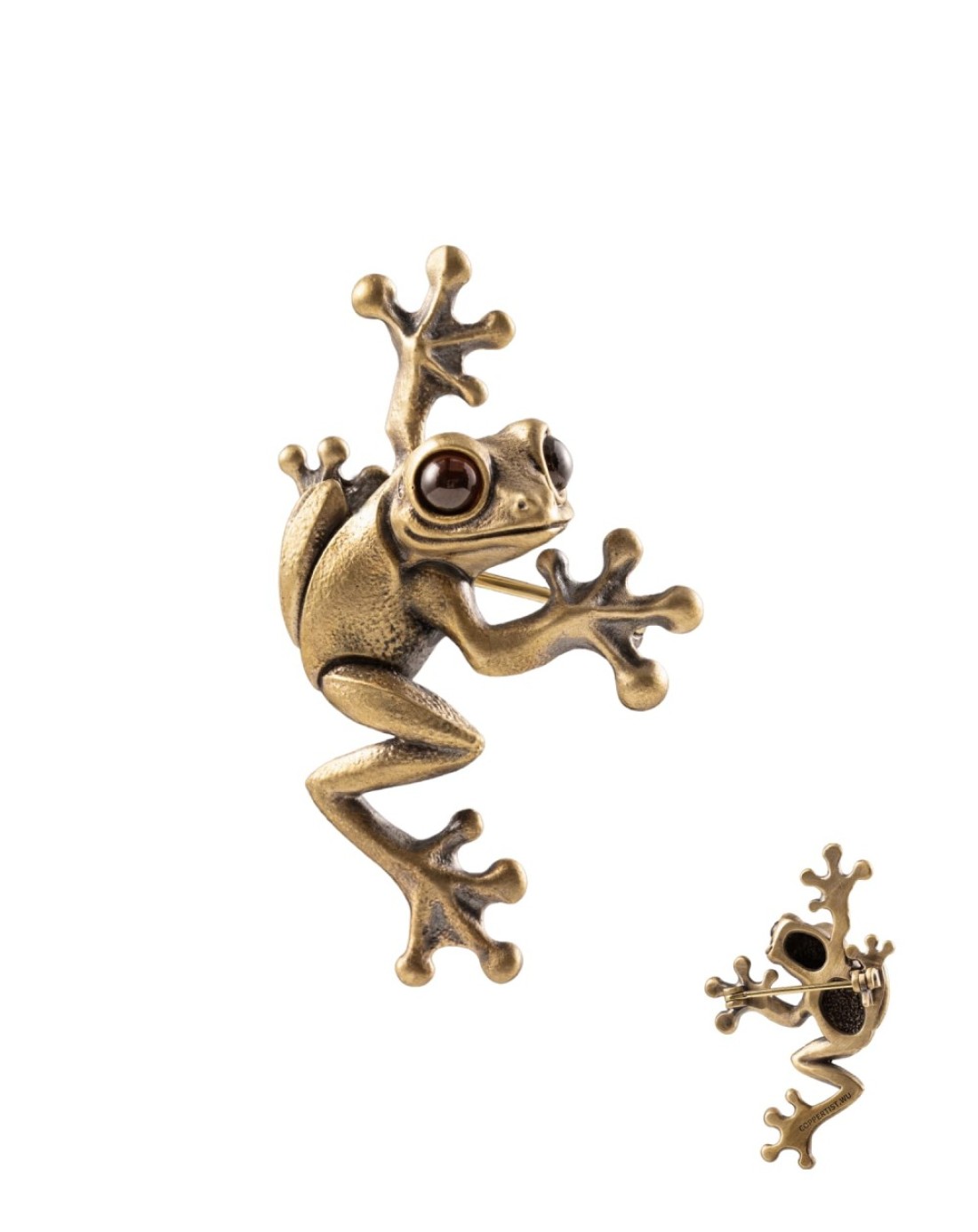 COPPERTIST.WU Tree Frog Brooch Animal Shawl Pin Backpack Scarf Shirt Hat Decorative Jewelry Gift for Women Men