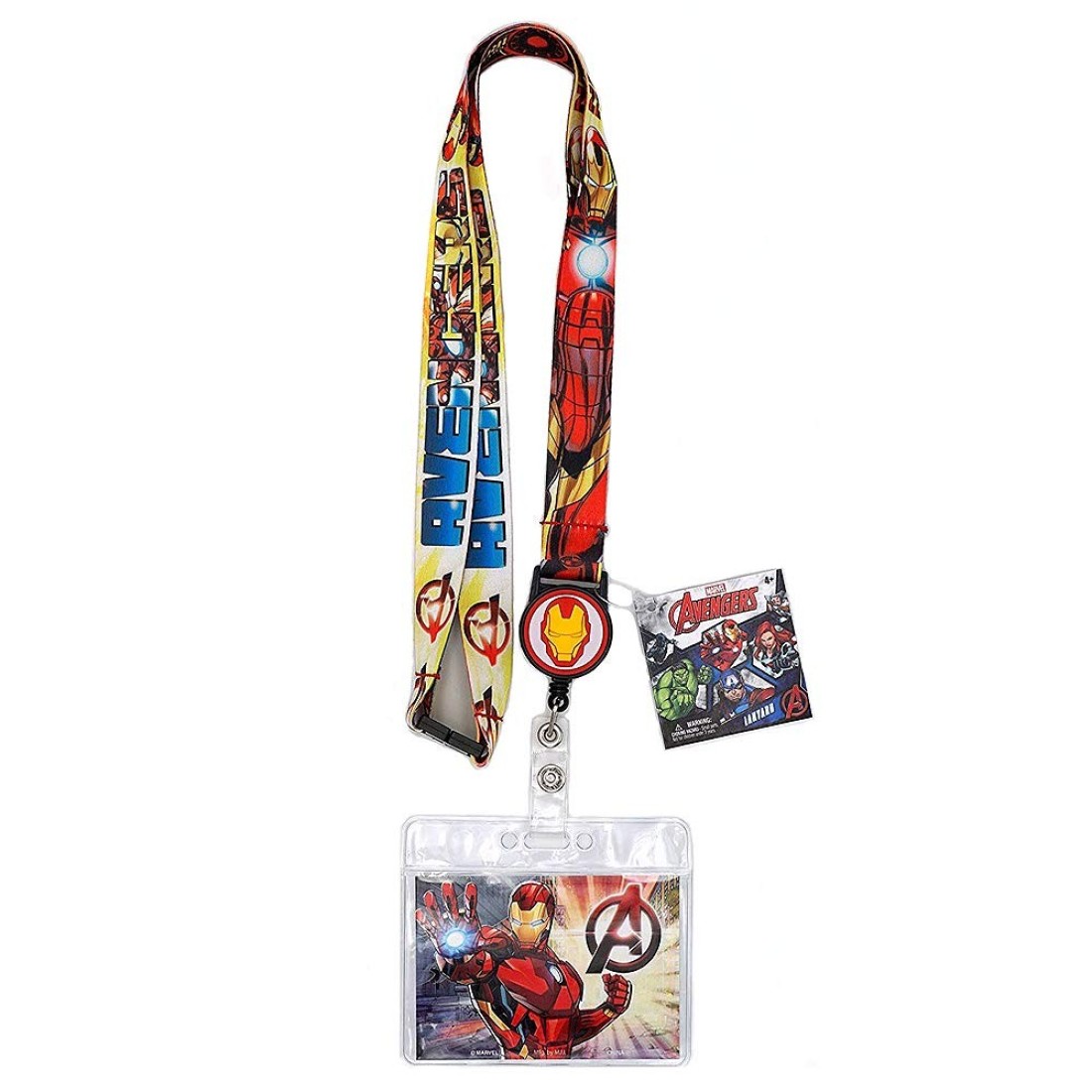 Marvel 68846 Iron Man Lanyard with Zip Lock Card Holder, Multi Color, 3